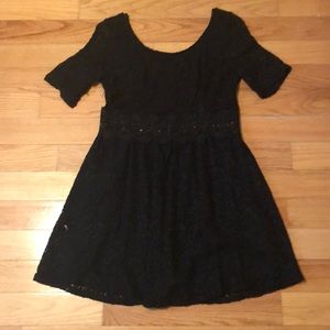 Xhilaration Black half sleeve dress